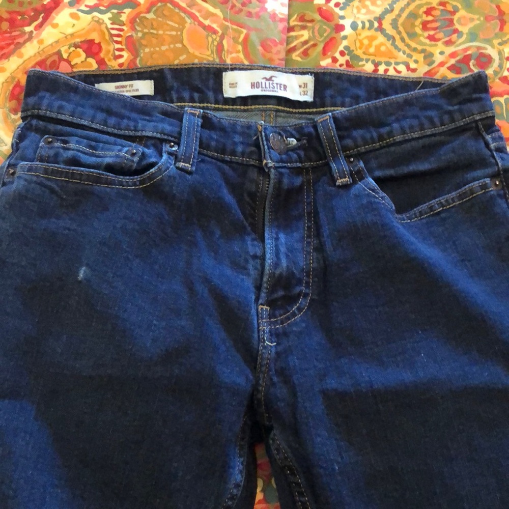 Hollister Skinny Epic Flex 31 x 32 dark wash jeans